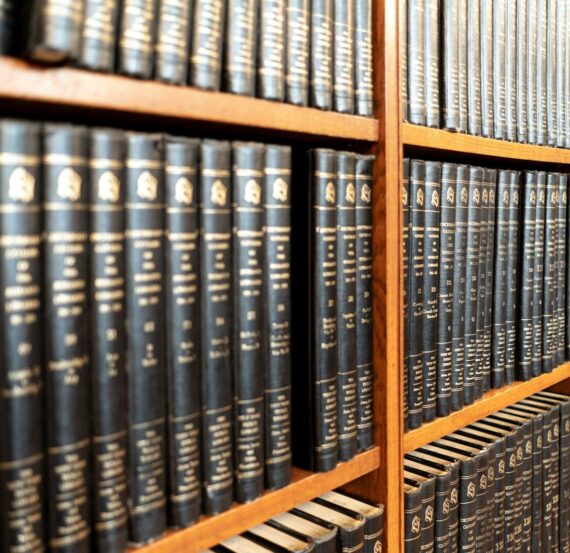 black book on shelf